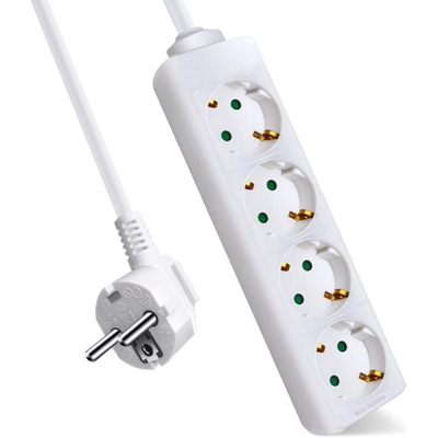 四孔白色排插 1.5M/3M/5M